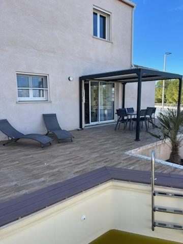 Maison 8 Couchages Clim, Plage A Pied, Petite Piscine Port-la-Nouvelle Værelse billede