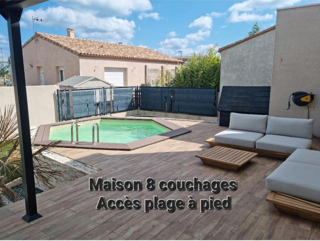Maison 8 Couchages Clim, Plage A Pied, Petite Piscine Port-la-Nouvelle Eksteriør billede